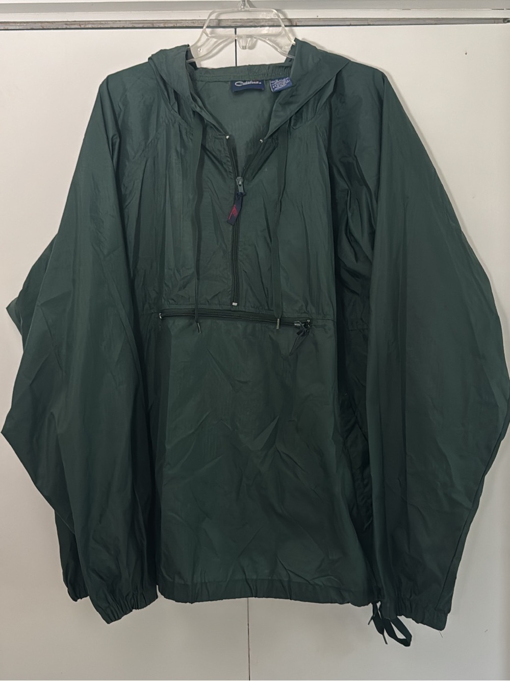 Vintage Catalina Dark Forest Green Hooded Windbreaker Pullover